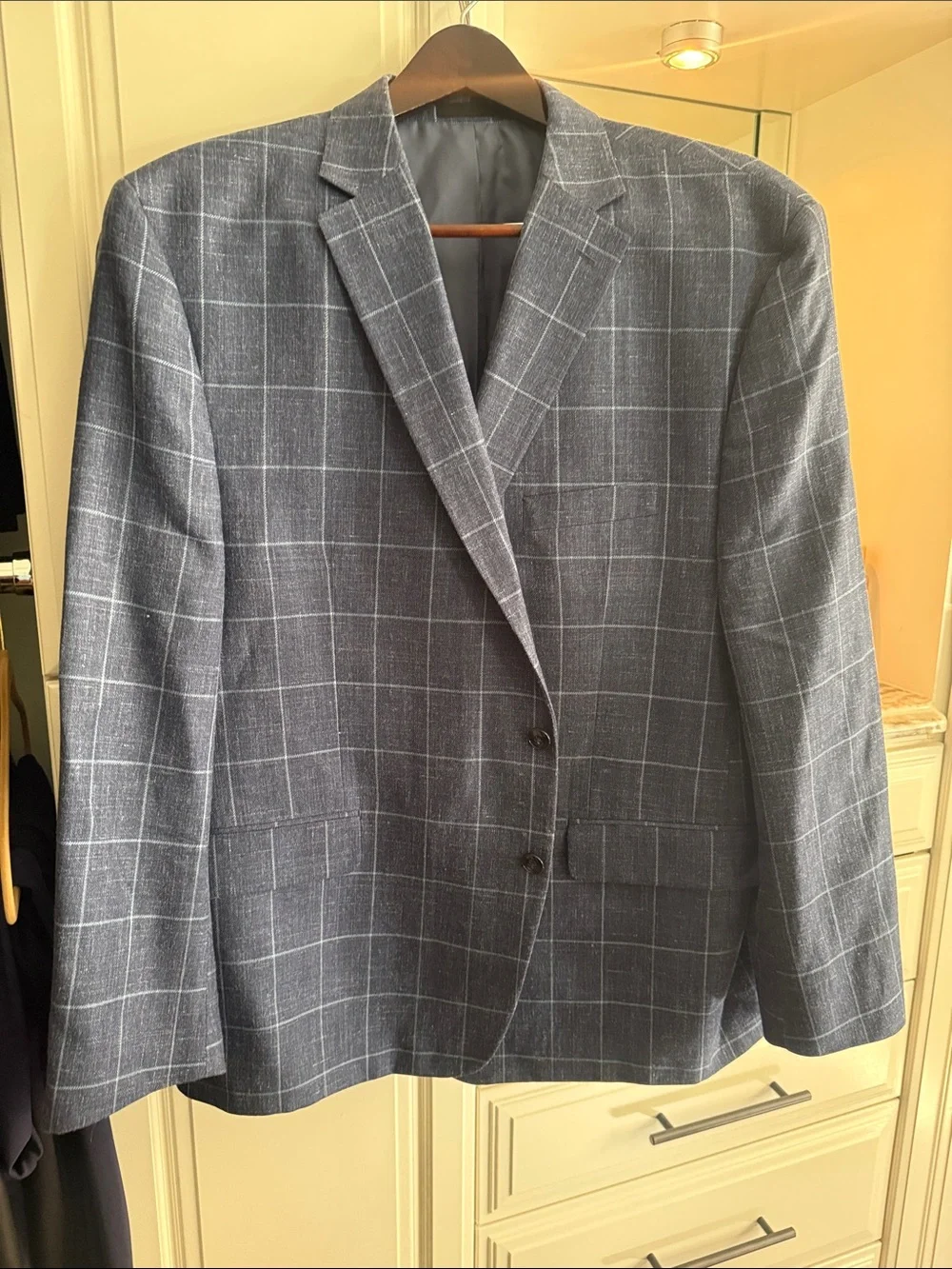 Michael Kors Blue Windowpane Sport Coat